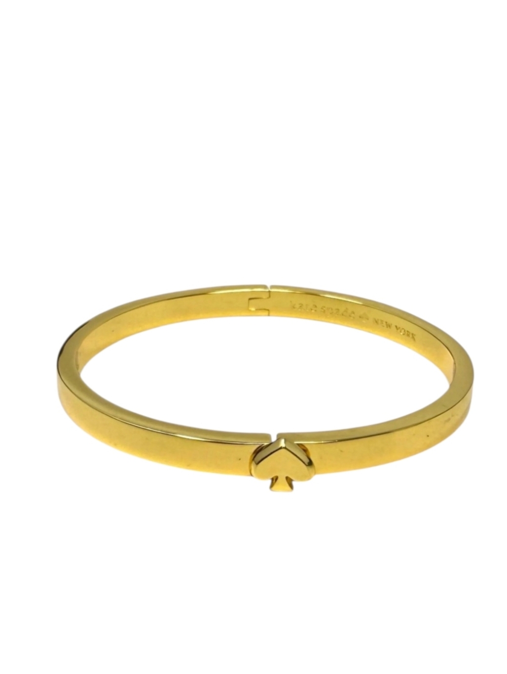 KATE SPADE Everyday Spade Gold Tone Hinge Bangle Bracelet